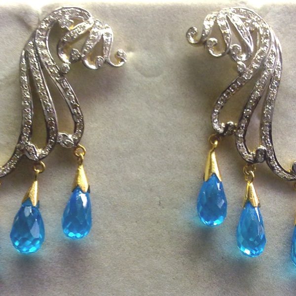 Peacock diamond earrings in dlehi